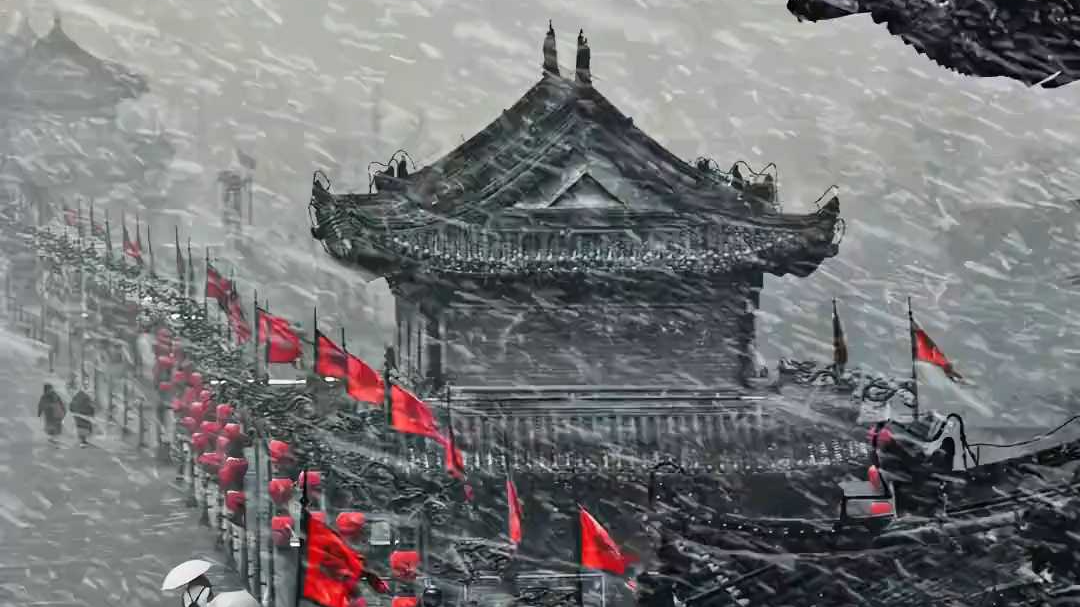 西安大雪，银装素裹